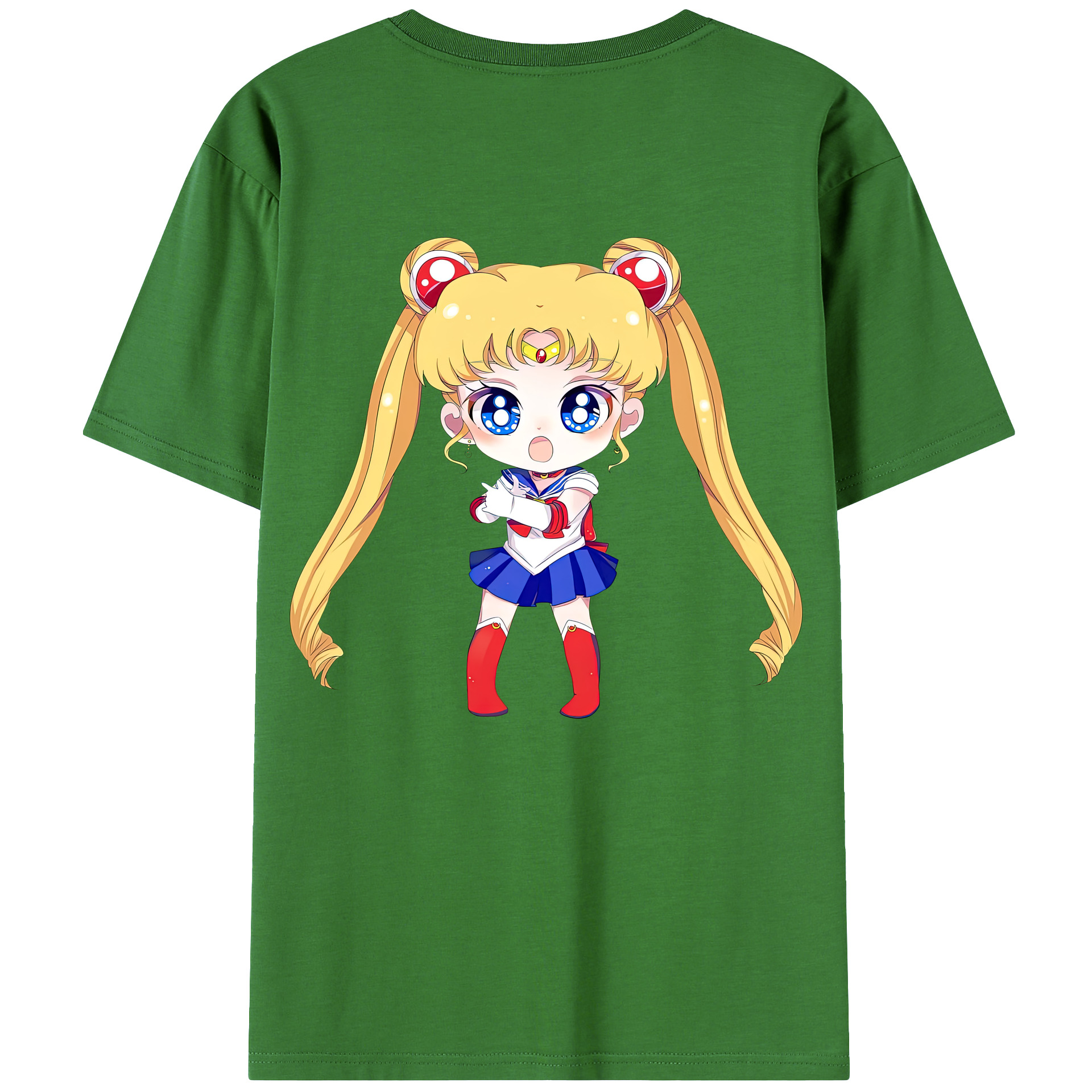 （画像用） 美少女戦士セーラームーン 月野 うさぎ つきの うさぎ Sailor Moon Tsukino Usagi レディース半袖Tシャツ(バックプリント)